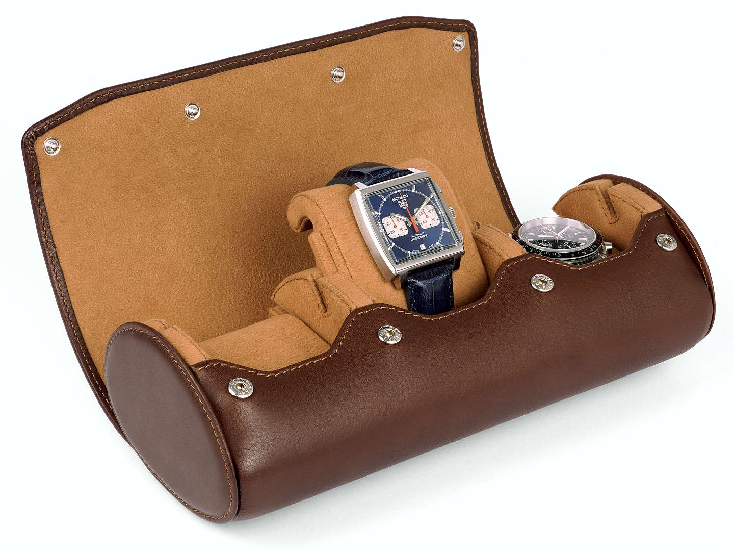 3_Watch_Travel_Watch_Roll_Brown_Leather_open_2_Carapaz