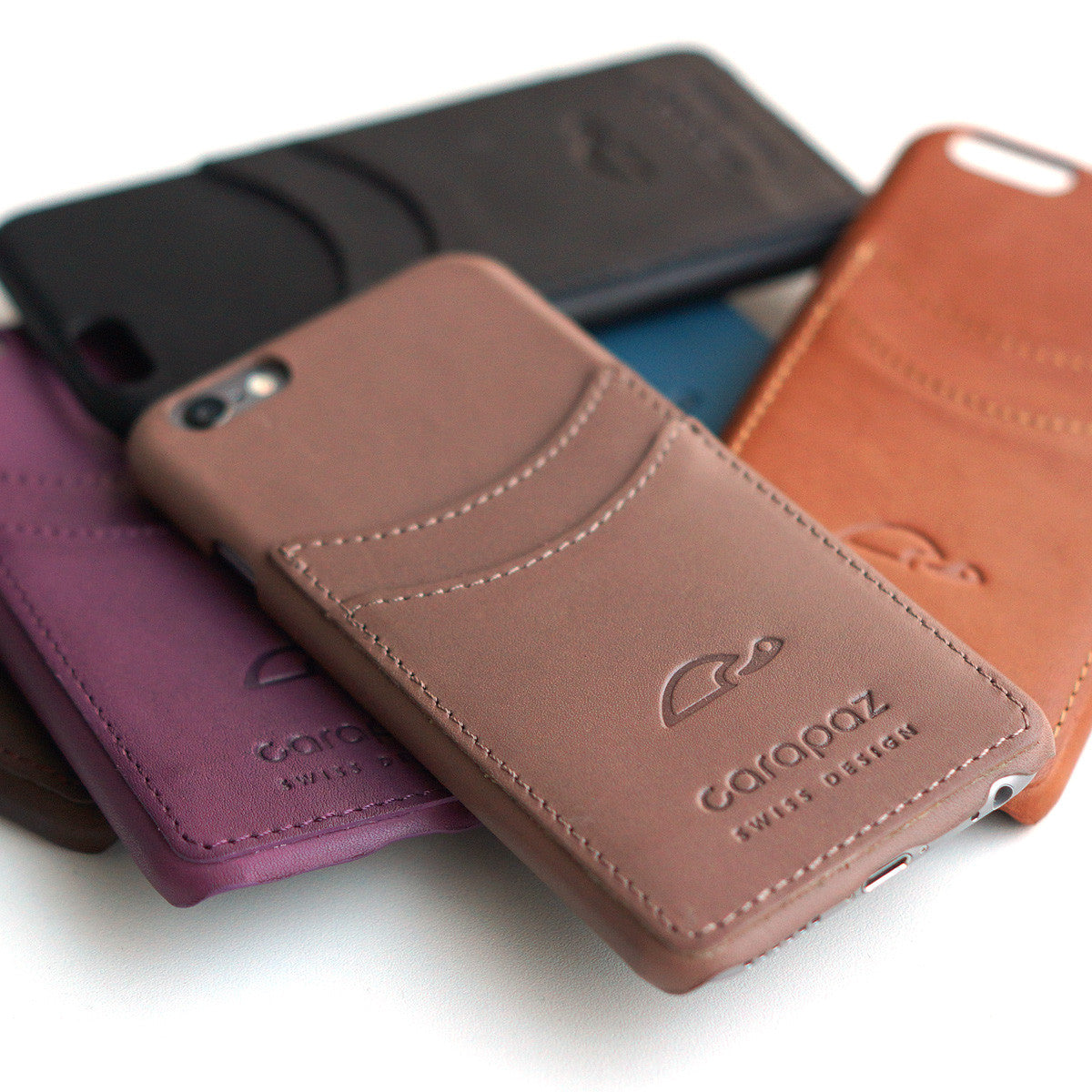 Leather covered hard shell case "Cannes" for iPhone 6 / 6S