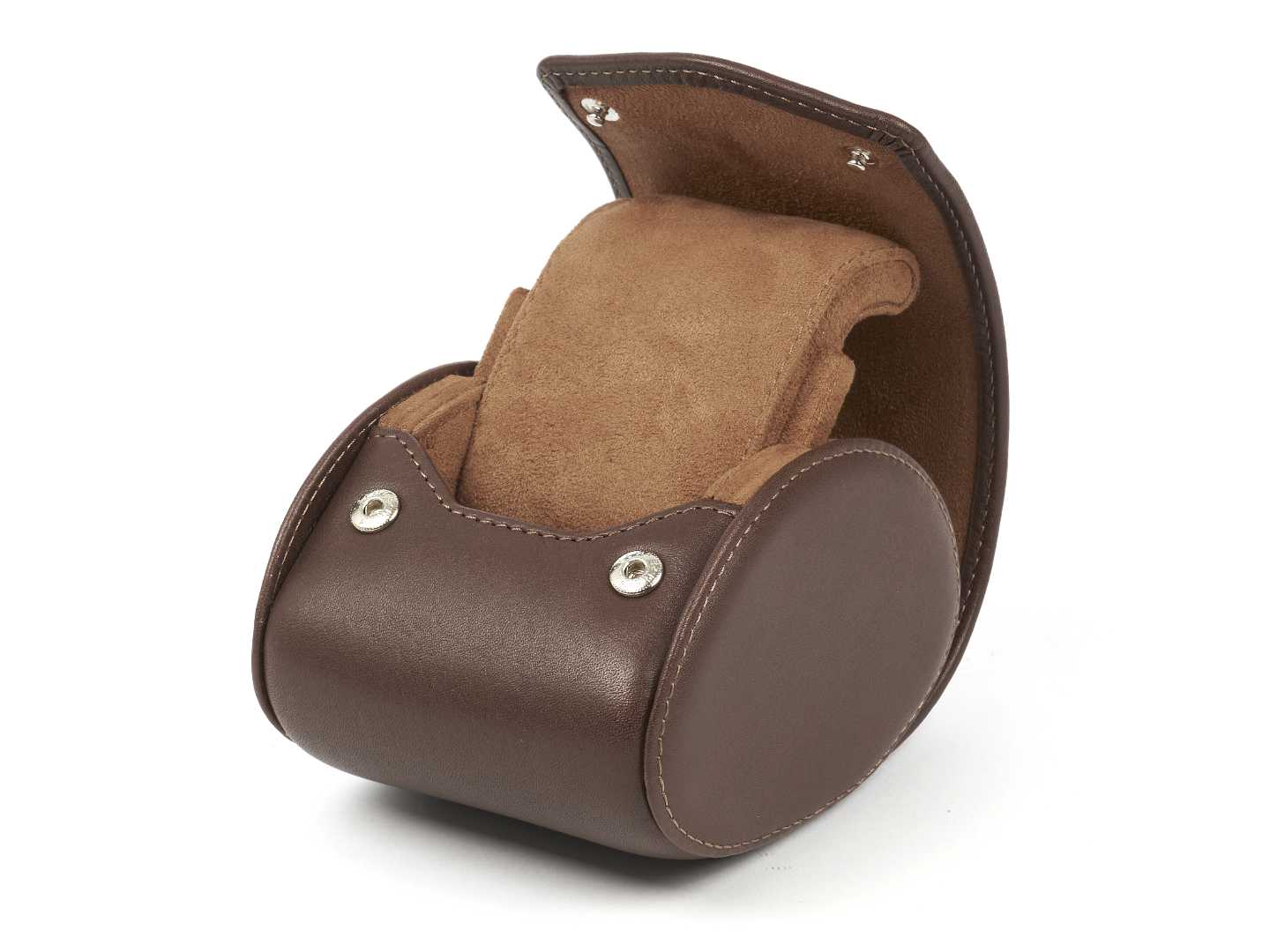 1-Watch-box-brown-leather-open-front-right-side-Carapaz