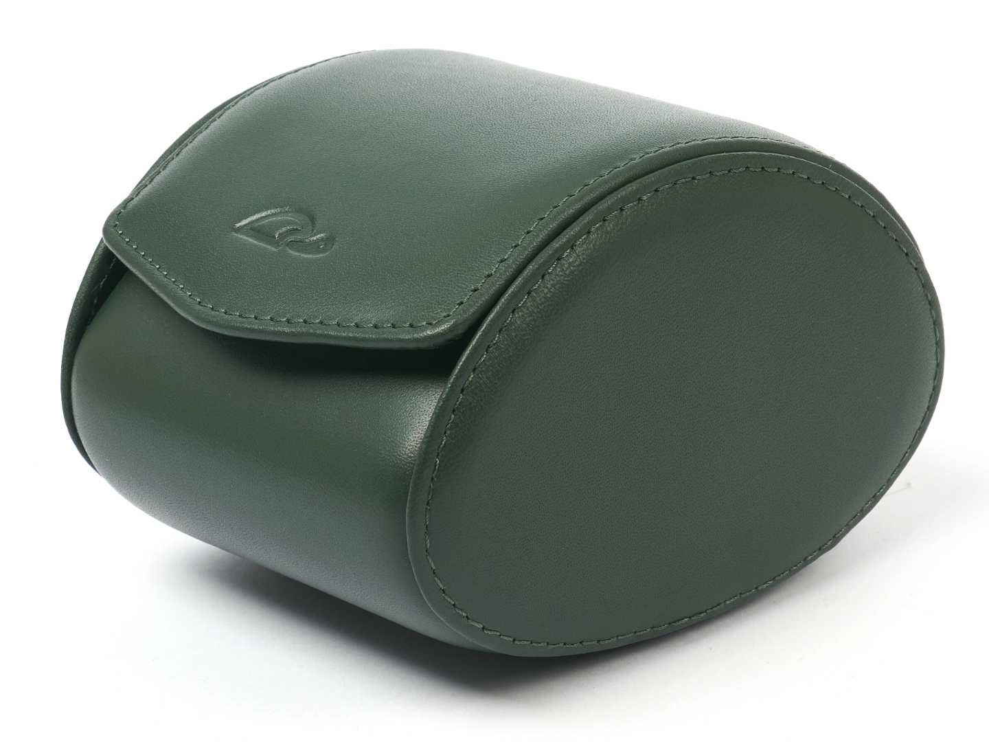 1-Watch-box-green-leather-closed-right-side-Carapaz