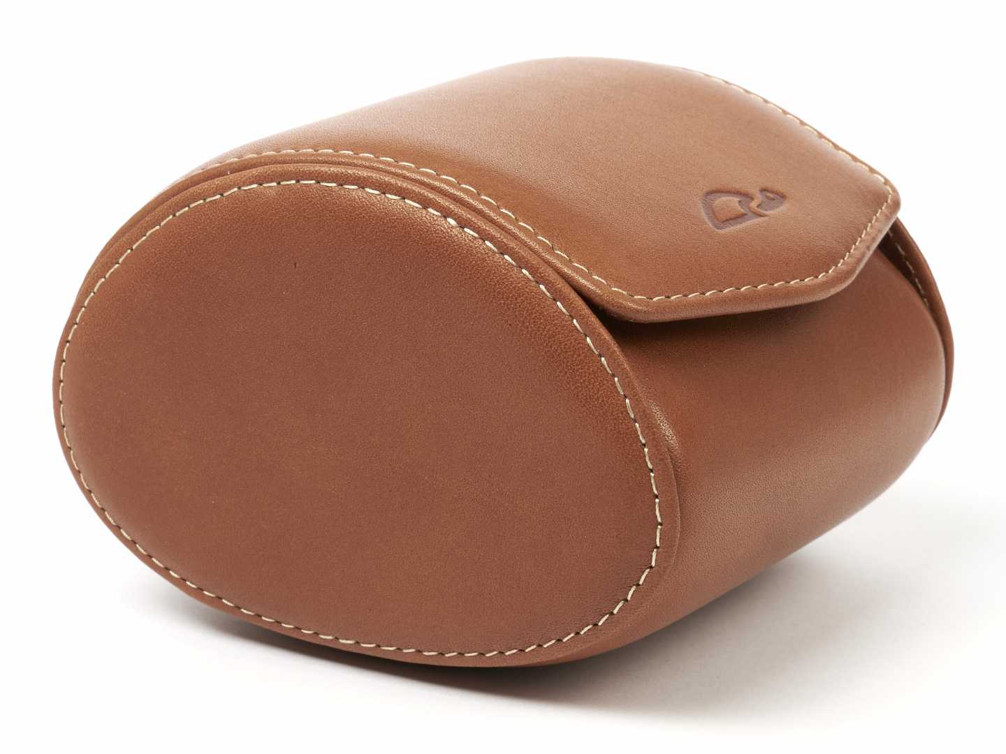 1-Watch-box-tan-leather-closed-left-side-Carapaz