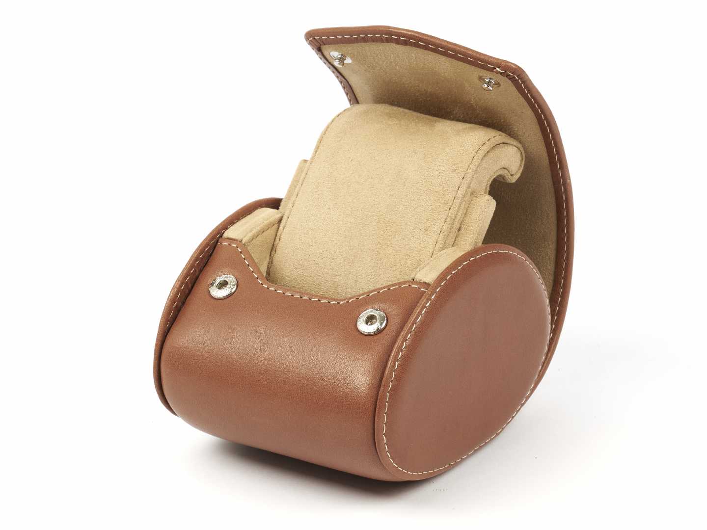 1-Watch-box-tan-leather-open-front-right-side-Carapaz