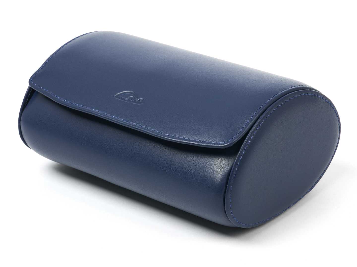 2-Watch-box-blue-leather-open-left-side-with-watches-Carapaz