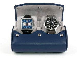 2-Watch-box-blue-leather-open-front-with-watches-Carapaz
