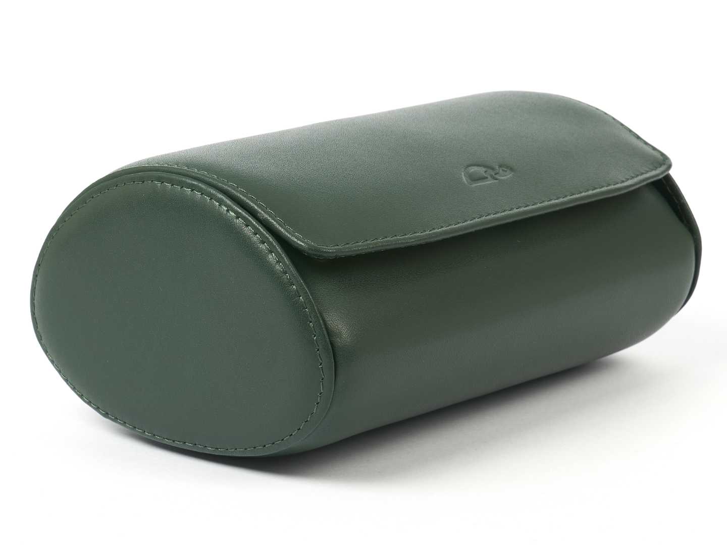 2-Watch-box-green-leather-closed-left-side-Carapaz
