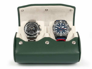 2-Watch-box-green-leather-open-front-with-watch-display-Carapaz