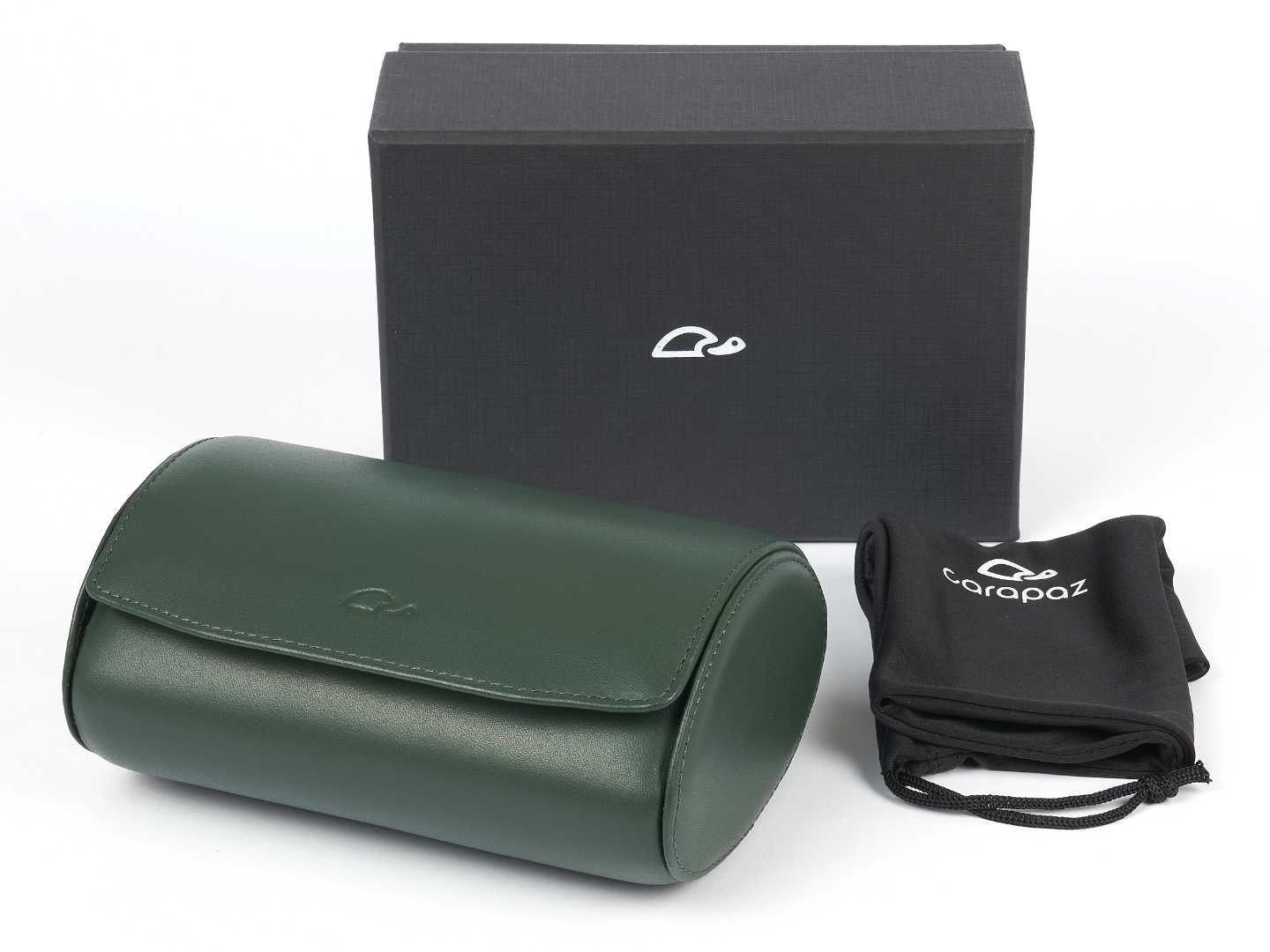 2-Watch-box-green-leather-with-packaging-Carapaz