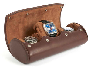 3-Watch-roll-brown-leather-open-left-side-with-watches-Carapaz