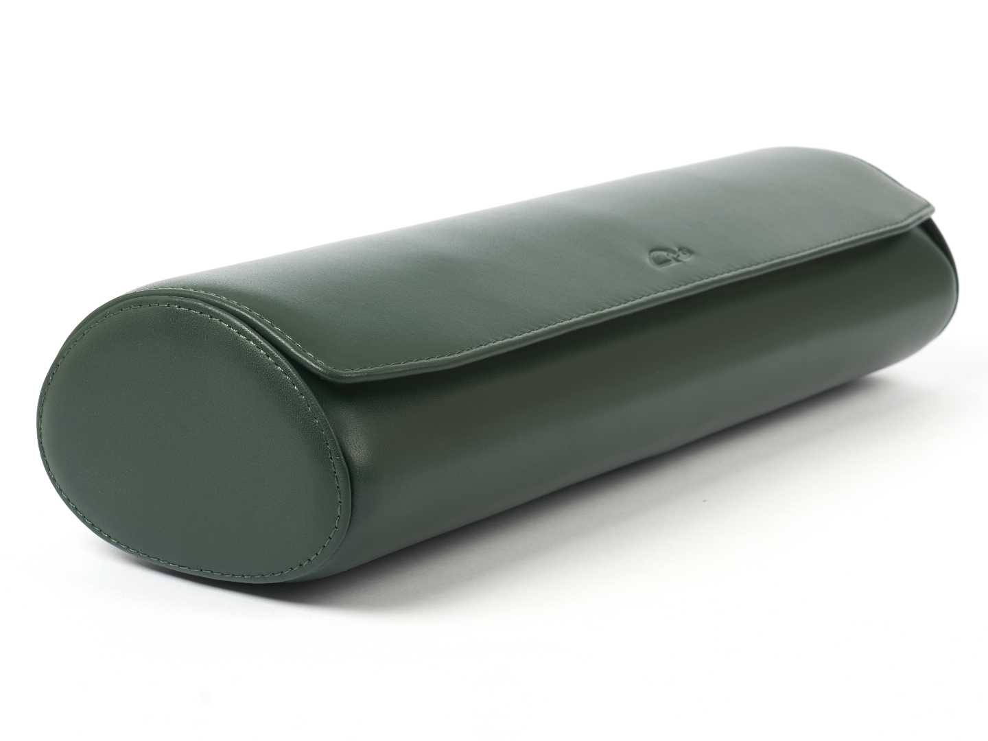 4-Watch-roll-green-leather-closed-left-side-Carapaz