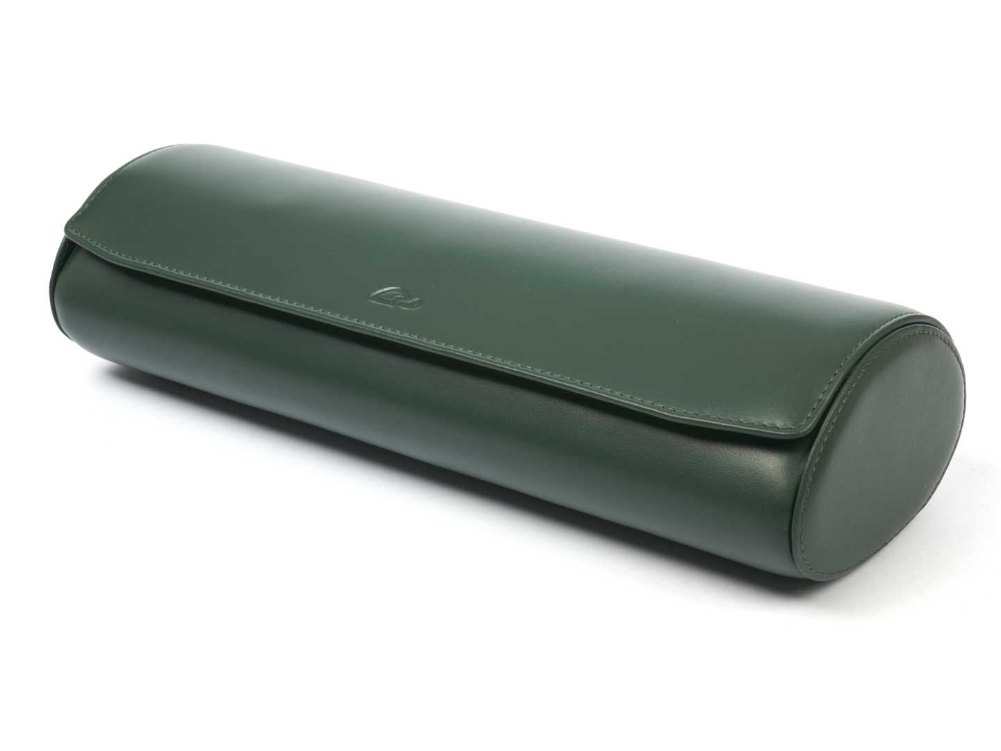 4-Watch-roll-green-leather-open-left-side-with-watches-Carapaz