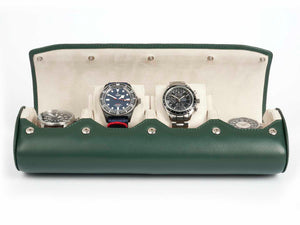 4-Watch-roll-green-leather-open-front-with-watches-Carapaz