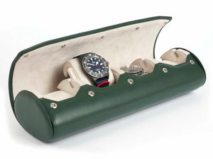 4-Watch-roll-green-leather-open-left-side-with-watches-Carapaz