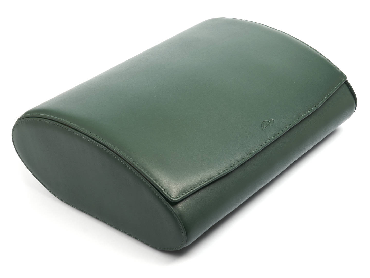 8-Watch-storage-box-green-leather-closed-top-left-side-Carapaz