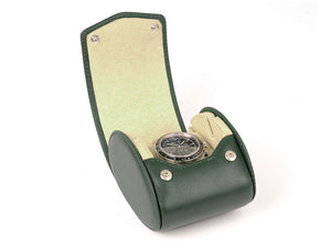 1_Watch_Box_Green_Leather_open_front_2_Carapaz