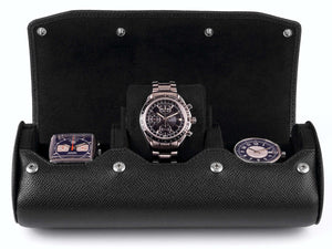 3_Watch_Box_Black_Epsom_Leather_open_front_Carapaz