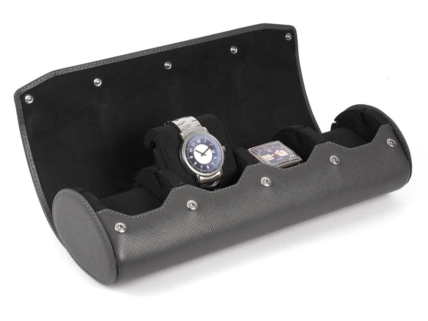 4-watches-storage-pouch-gray-saffiano-leather-Carapaz