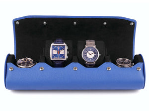 4_Watch_Box_Blue_Epsom_Leather_open_front_Carapaz
