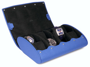 8_Watch_Box_Blue_Epsom_Leather_open_side_Carapaz
