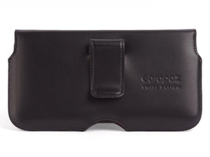 iPhone 6 Plus étui ceinture cuir noir - Pochette - MONTE CARLO - Carapaz