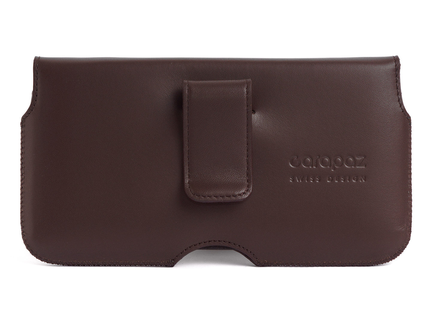 iPhone 6 Plus Leather Belt Case brown - MONTE CARLO - Carapaz