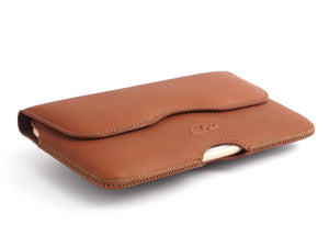 iPhone 6 Plus Leather Belt Case tan natural - MONTE CARLO - Carapaz