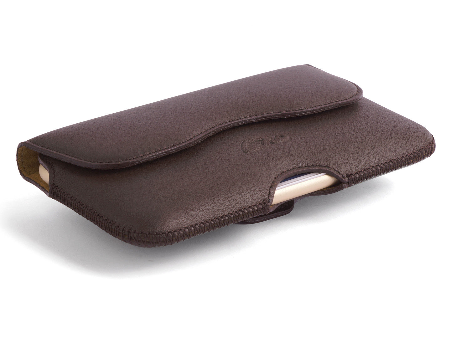 iPhone 6 Leather Belt Case brown - MONTE CARLO - Carapaz