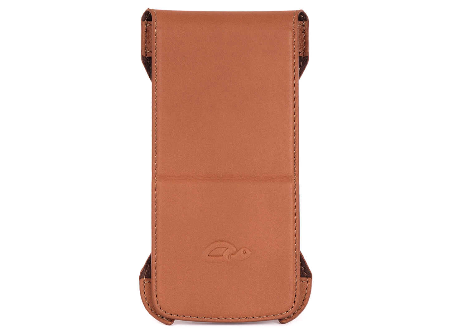 iPhone 6 Plus Flip Case - Vegtan Leather - Stand Function - Card Slot - top - tan - Carapaz