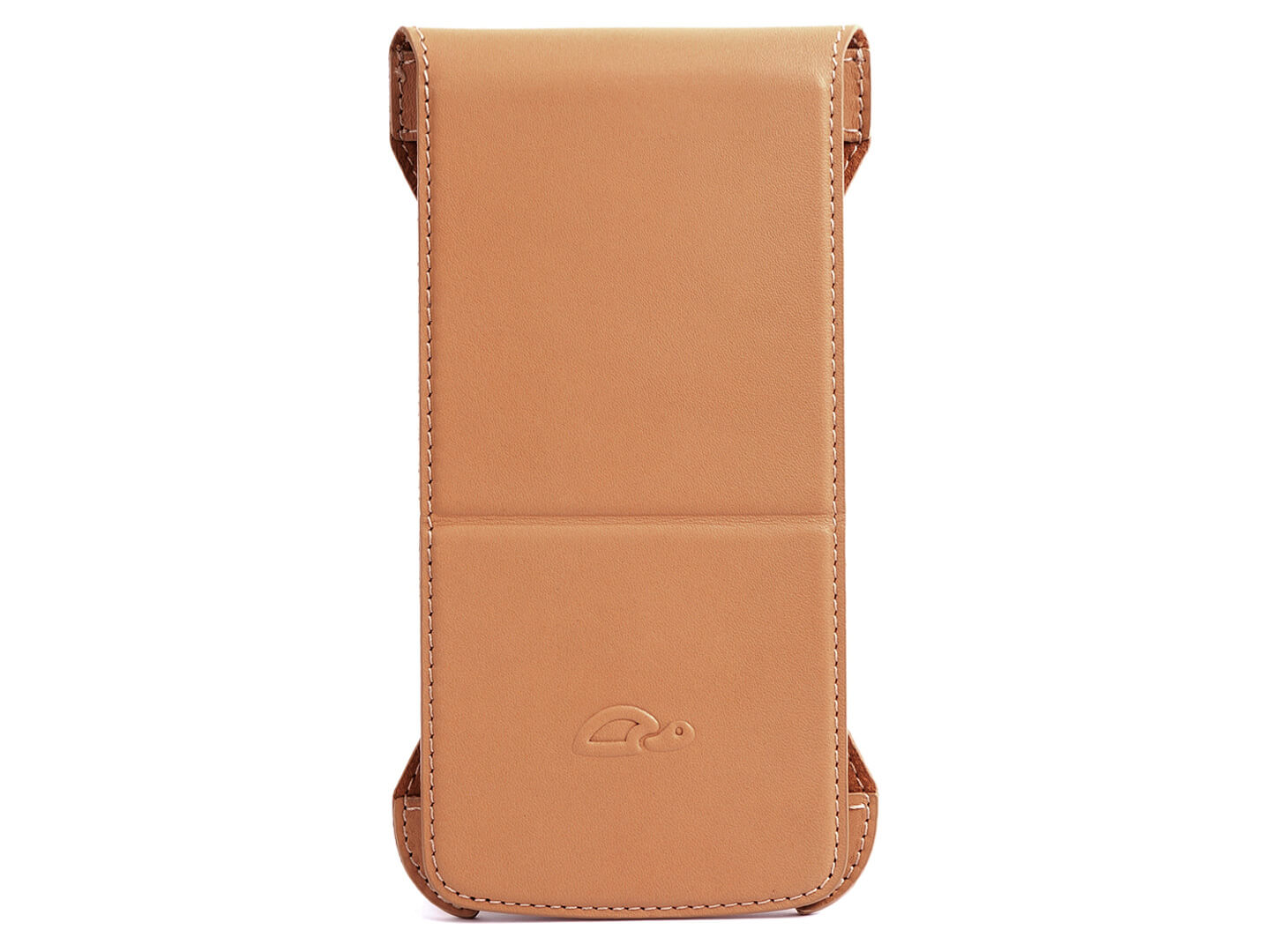 Leather Flip Case iPhone 6 Plus - Stand Function - Card Slot - Front - Camel - Carapaz