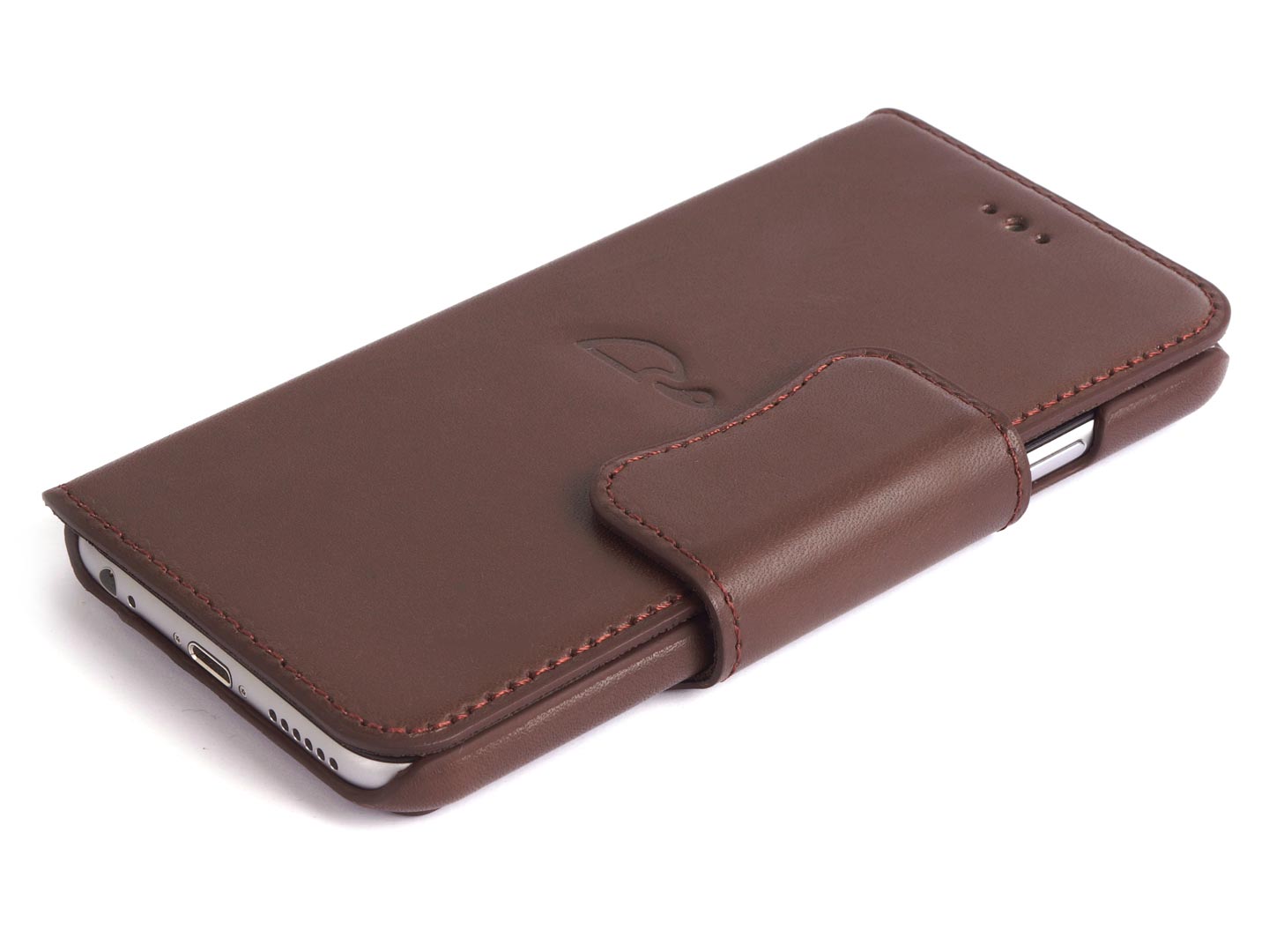 Wallet case iPhone 6 - brown leather - Carapaz