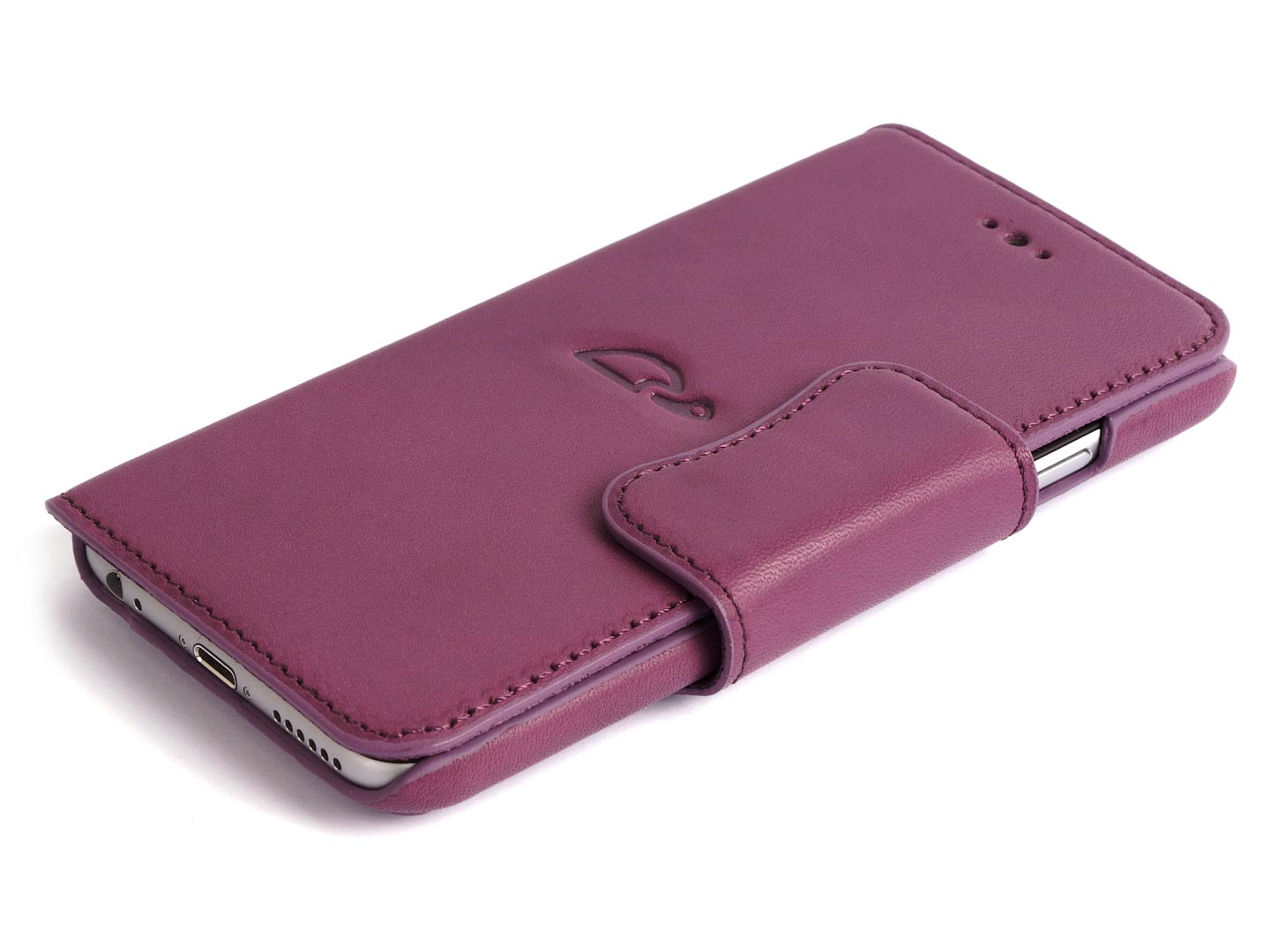 iPhone 6 case purple leather - wallet - Carapaz