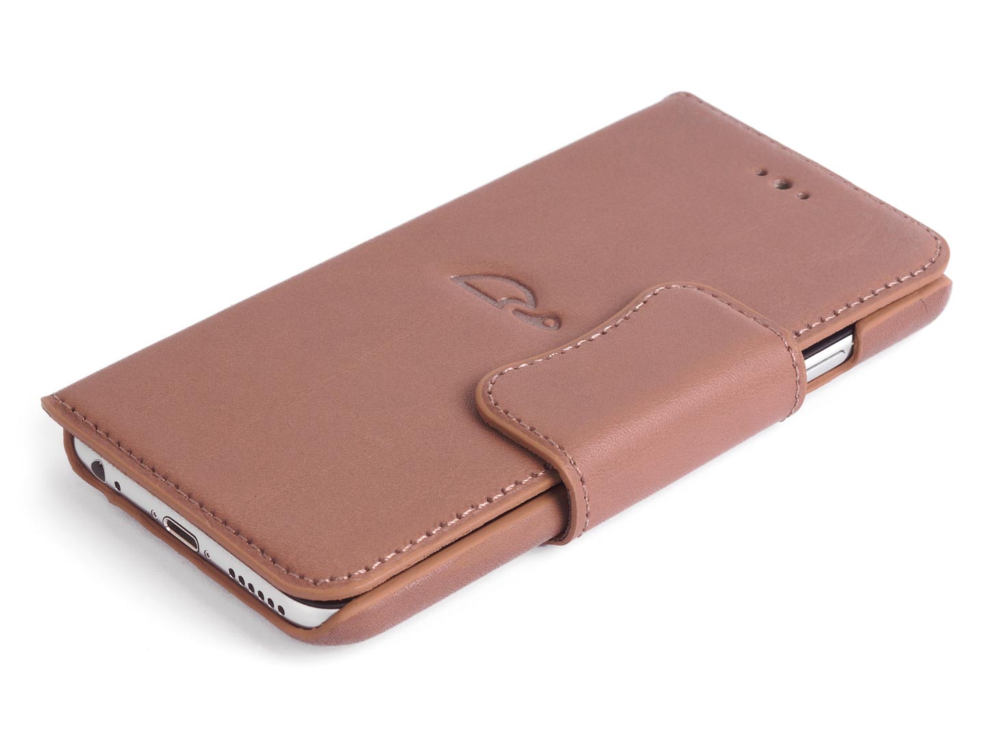 iPhone 6 leather Wallet case - rosy brown - Carapaz
