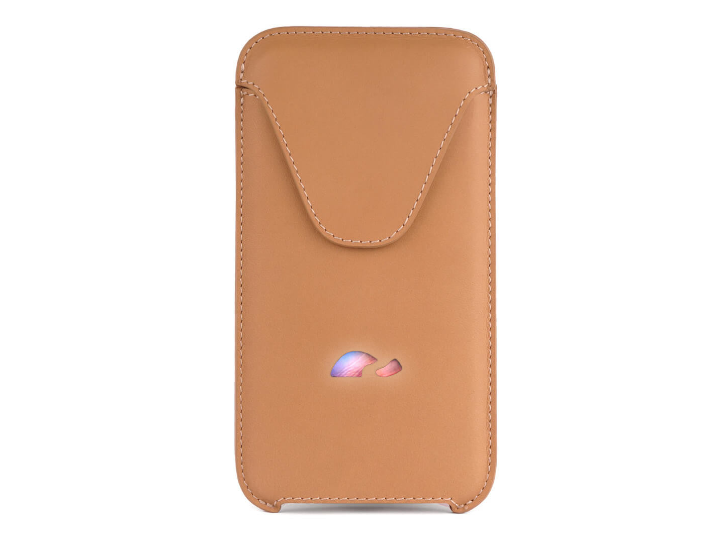 iPhone 6/7/8 Plus Leather pouch - slim sleeve case - camel - Carapaz