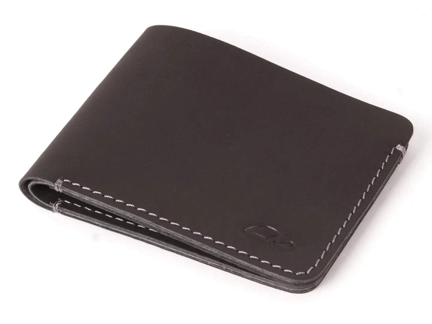 SLIM LEATHER WALLET - MINIMALIST DESIGN - BLACK - CARAPAZ