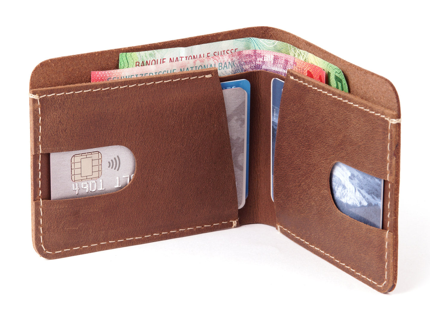 slender wallet inside