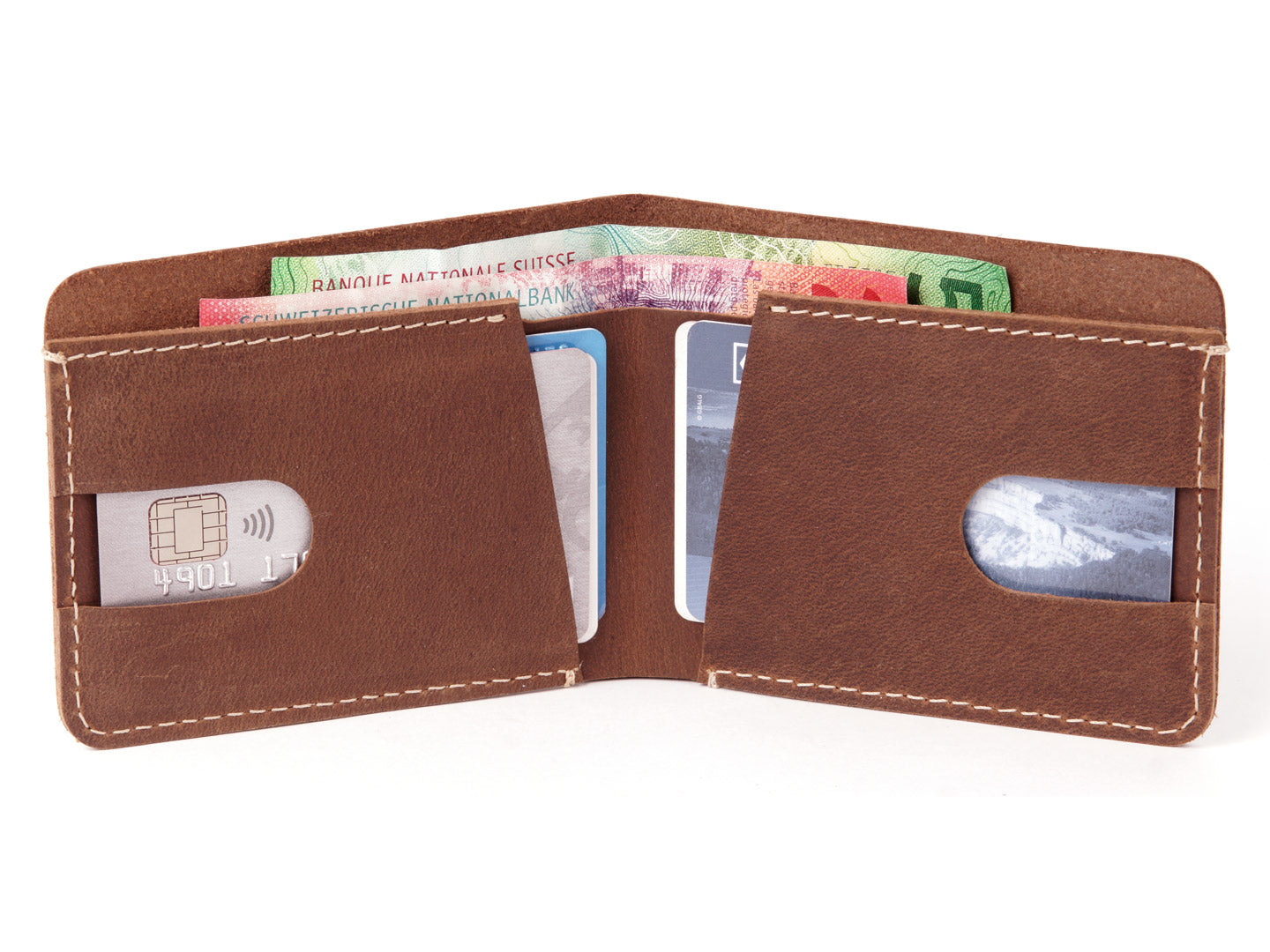Leather Minimalist Wallets for Women and Men Are Small Slim 