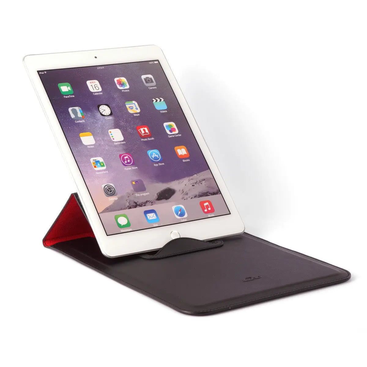 Leather Case with Stand Function for iPad Air / Pro 9.7 - SIENA - Smooth Matt Black Leather-Carapaz