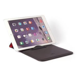 Leather Case with Stand Function for iPad Air / Pro 9.7 - SIENA - Smooth Matt Black Leather-Carapaz
