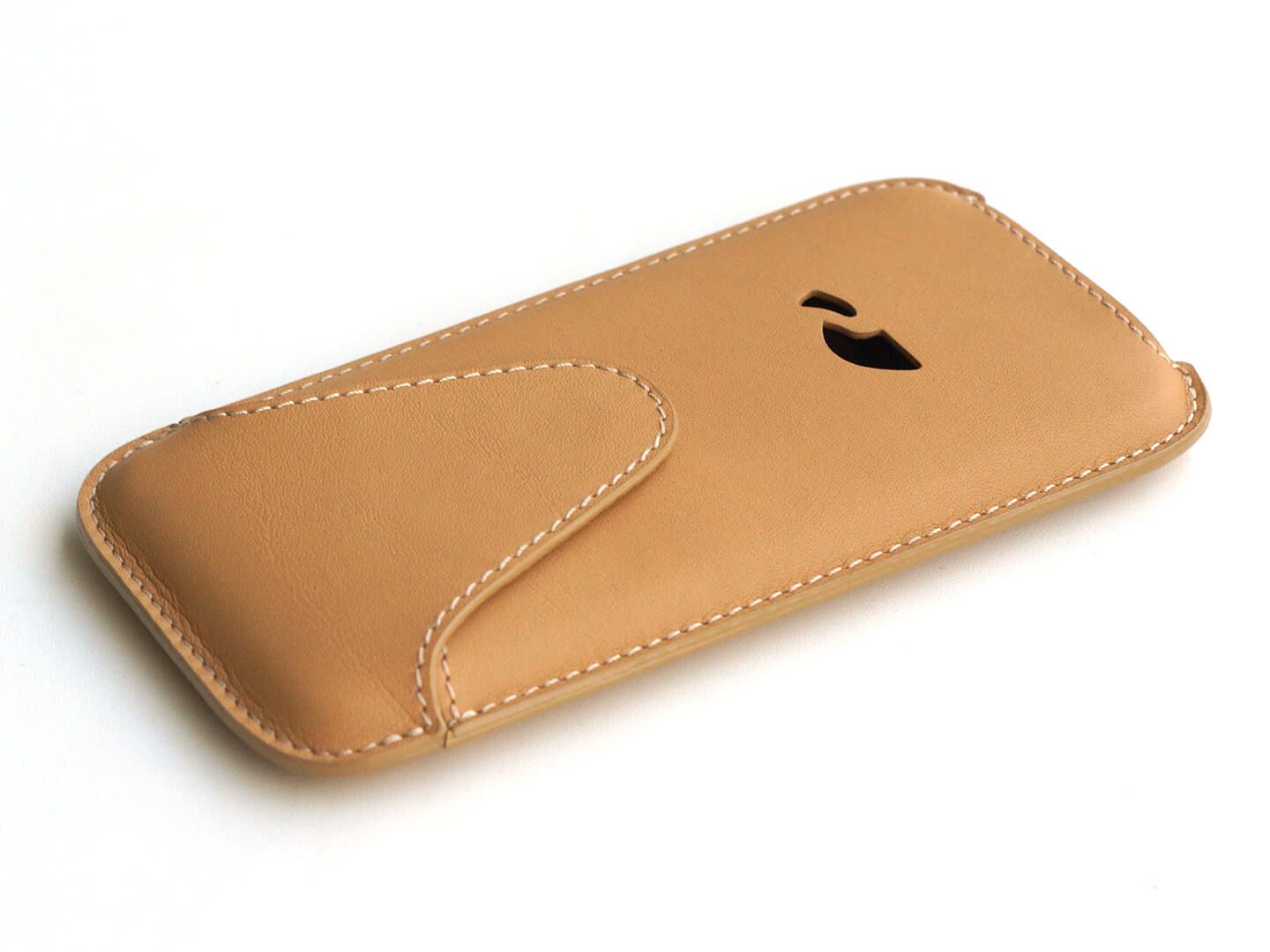 Sleeve case iPhone 6 / 7 / 8 natural leather slim case - beige - Carapaz