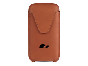 iPhone 6 / 7 / 8 leather sleeve case - slim design - natural leather - Carapaz