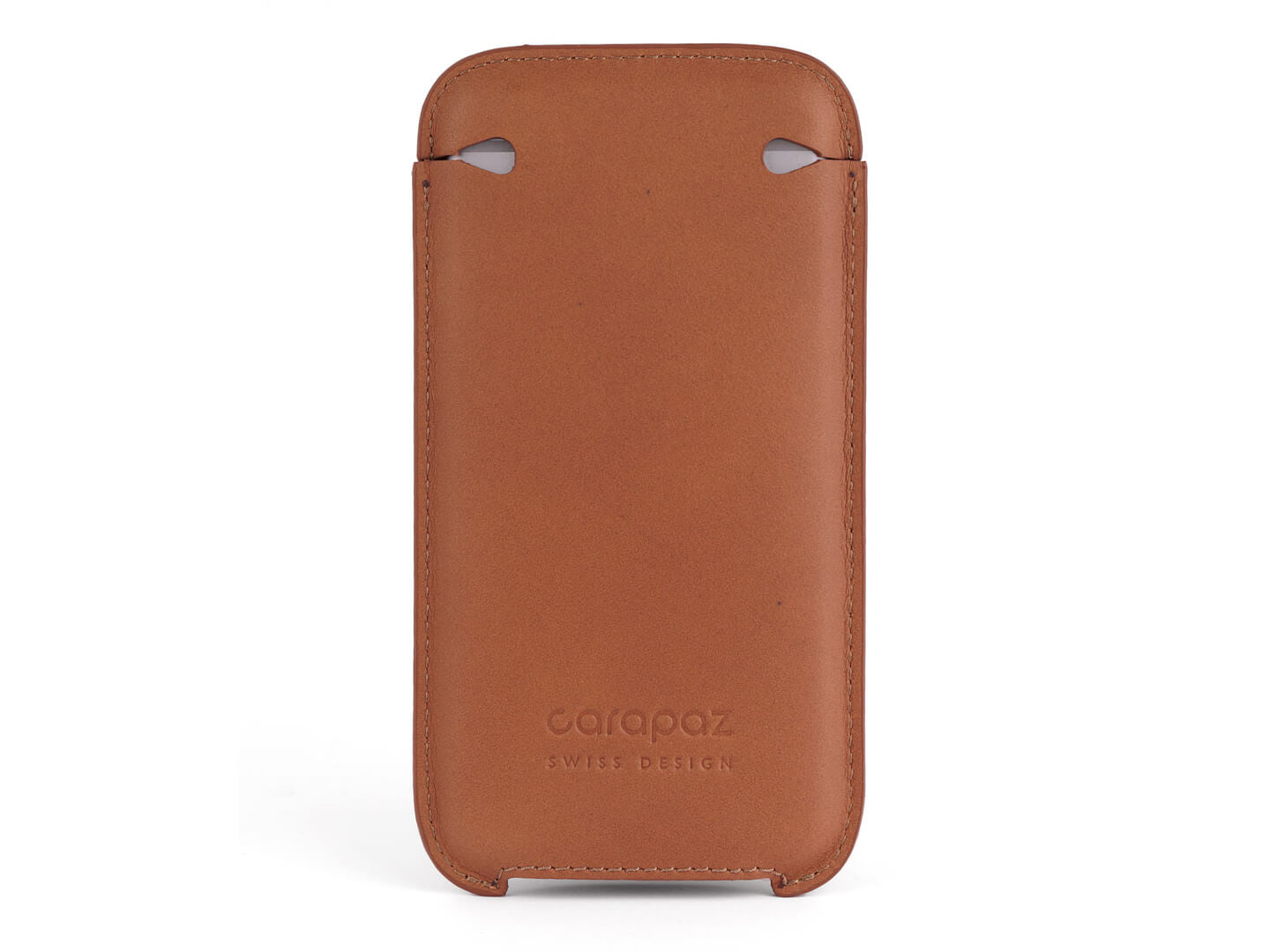 iPhone 6 / 7 / 8 leather pouch sleeve protective slim case natural leather veg-tan - Carapaz