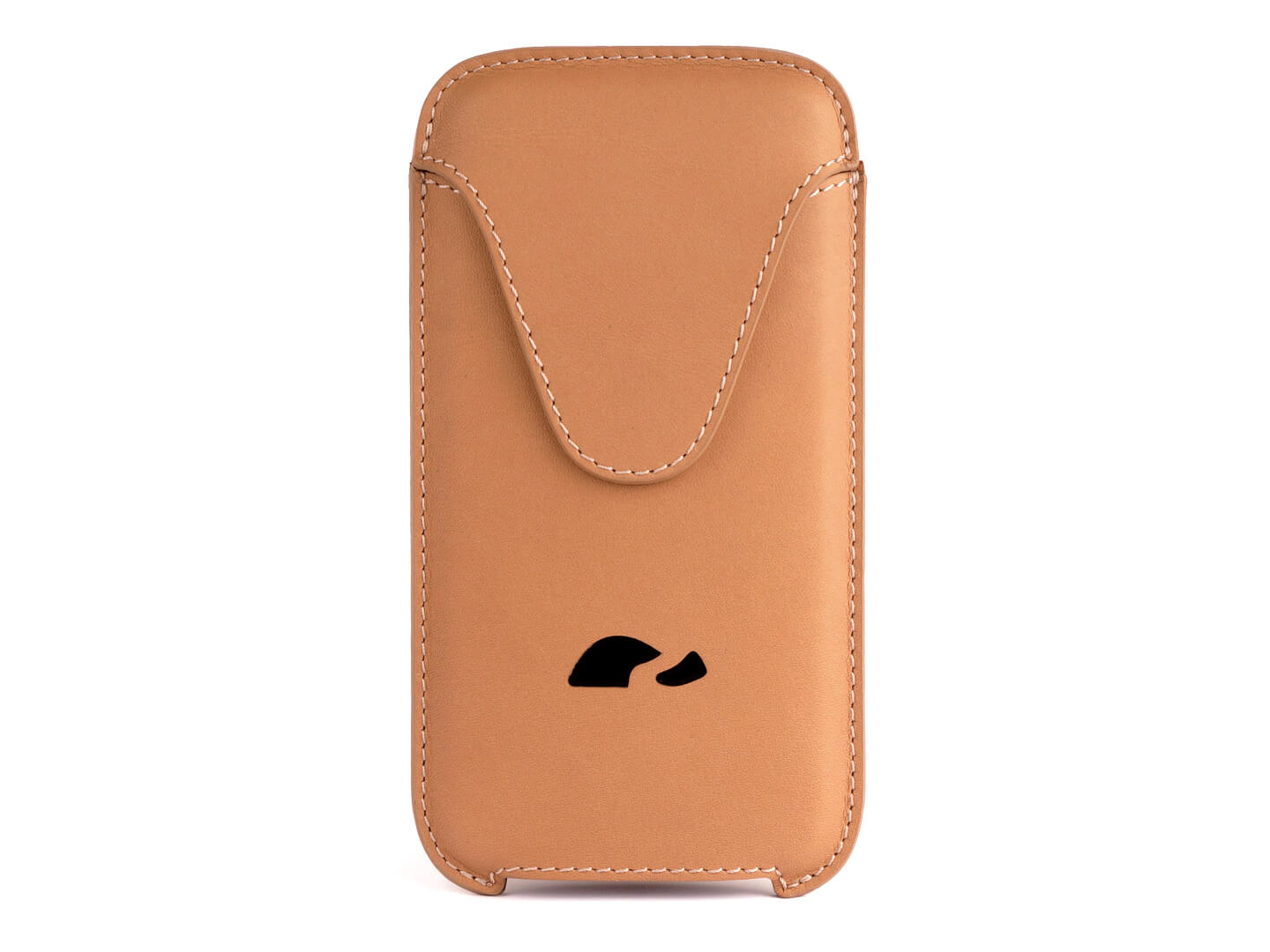 iPhone 6/7/8 Plus / XS Max leather sleeve case - slim design veg-tan leather - beige - Carapaz