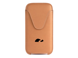 iPhone XS Max/ 6/ 7 / 8 Plus leather sleeve case - beige - Carapaz