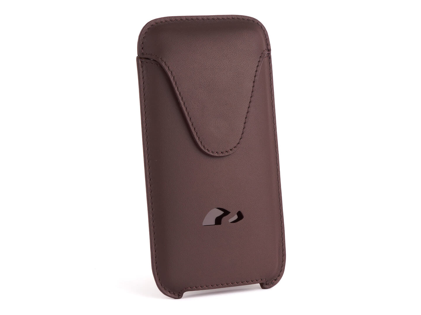 iPhone 6 / 7 / 8 Plus XS Max Sleeve leather case slim veg-tan - brown - Carapaz