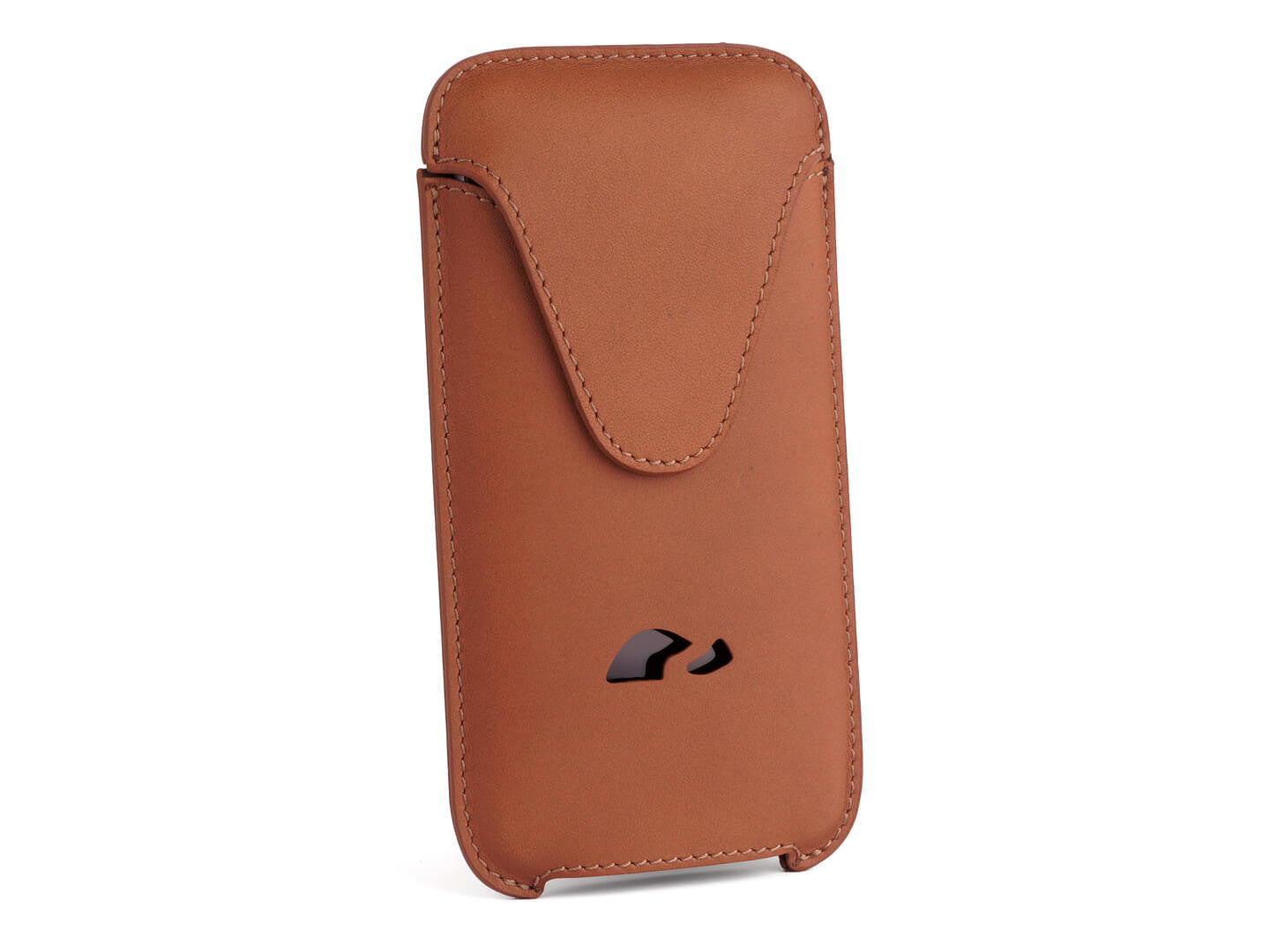 iPhone XS Max / 6 - 7- 8 Plus leather pouch sleeve protective slim case - natural leather veg-tan - Carapaz