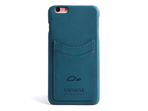 Blue leather cover iPhone 6 Plus - Carapaz