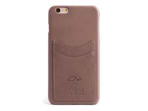 iPhone 6 / 6 Plus Leather Cover with Card Slots - ROSY BROWN