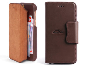 iPhone 6 wallet case brown leather - Carapaz